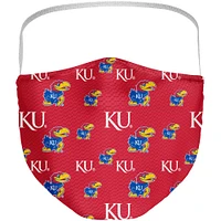 Adulte Fanatics Kansas Jayhawks Couvre-visage avec logo intégral, paquet de 3