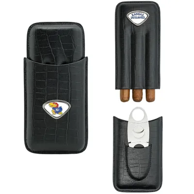 Kansas Jayhawks Cigar Case - Black