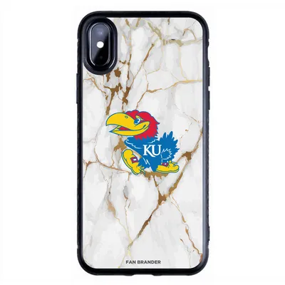 Kansas Jayhawks iPhone Slim Marble Design Case - Black