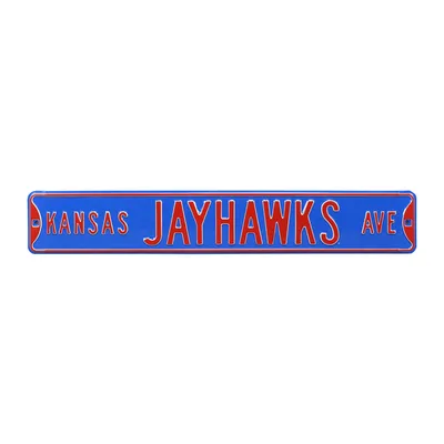 Kansas Jayhawks 6" x 36" College Ave Street Sign