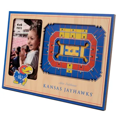 Kansas Jayhawks 3D StadiumViews Picture Frame - Brown