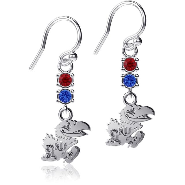 Dayna Designs Kansas Jayhawks Boucles d'oreilles pendantes en cristal