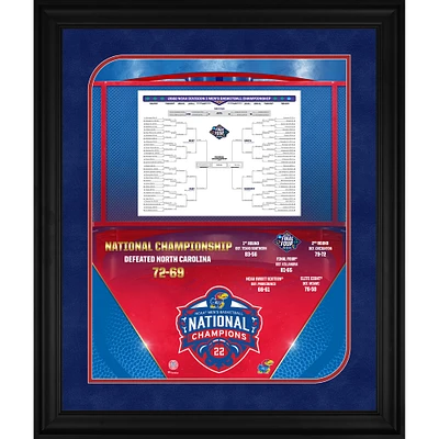 Kansas Jayhawks Fanatics Authentic 2022 NCAA Men's Basketball National Champions 20'' x 24'' Bracket Collage