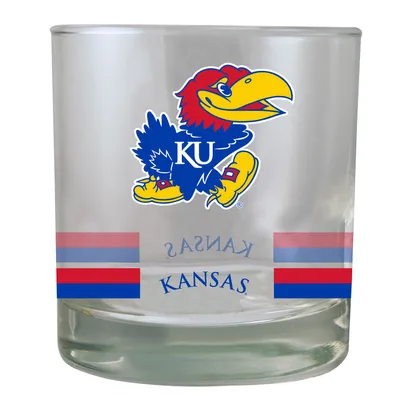 Jayhawks du Kansas 10 oz. Verre à bandes de roches