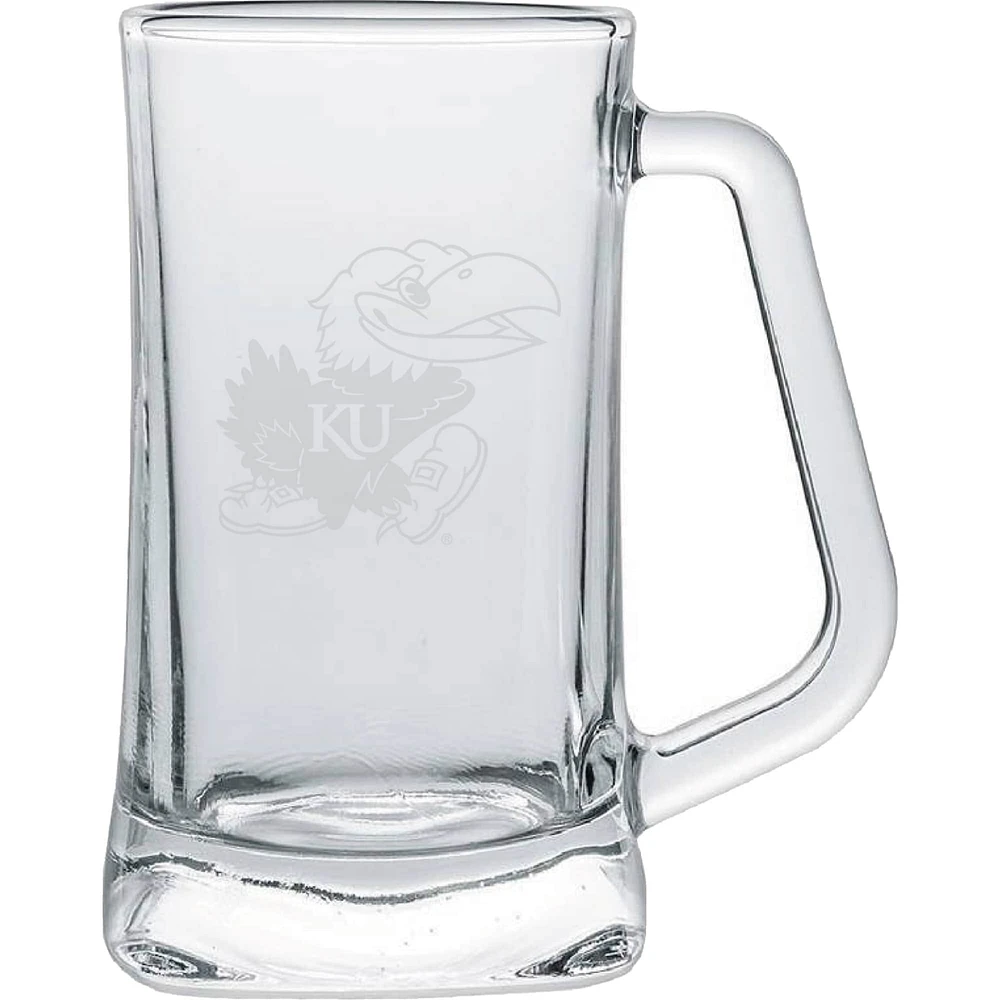 Jayhawks du Kansas 15 oz. Chope en verre givré