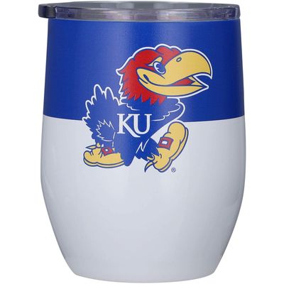 Kansas Jayhawks 16oz. Colorblock Stainless Steel Curved Tumbler