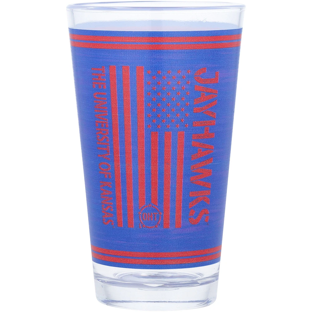 Kansas Jayhawks 16oz. OHT Military Appreciation Pint Glass