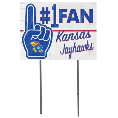 Kansas Jayhawks 18'' x 24'' #1 Fan Yard Sign