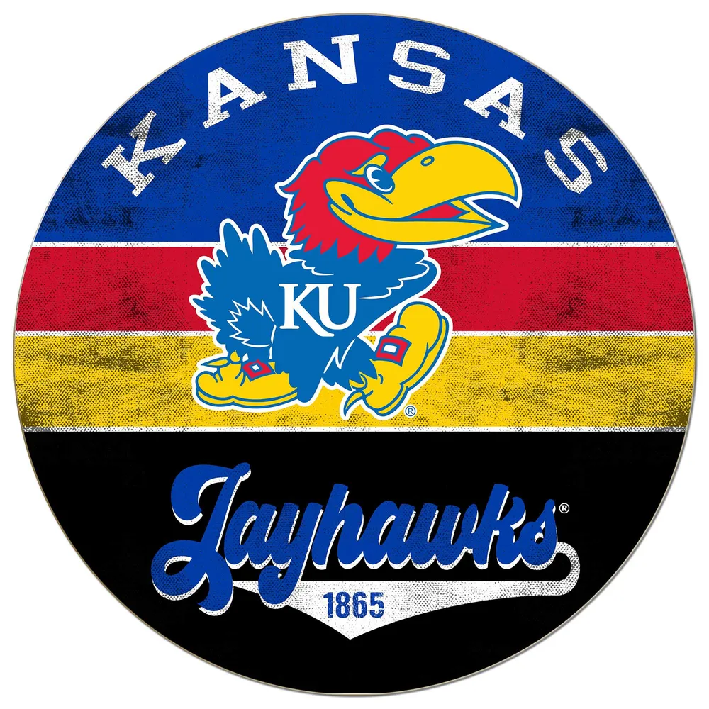 Kansas Jayhawks 20'' x 20'' Retro Logo Circle Sign