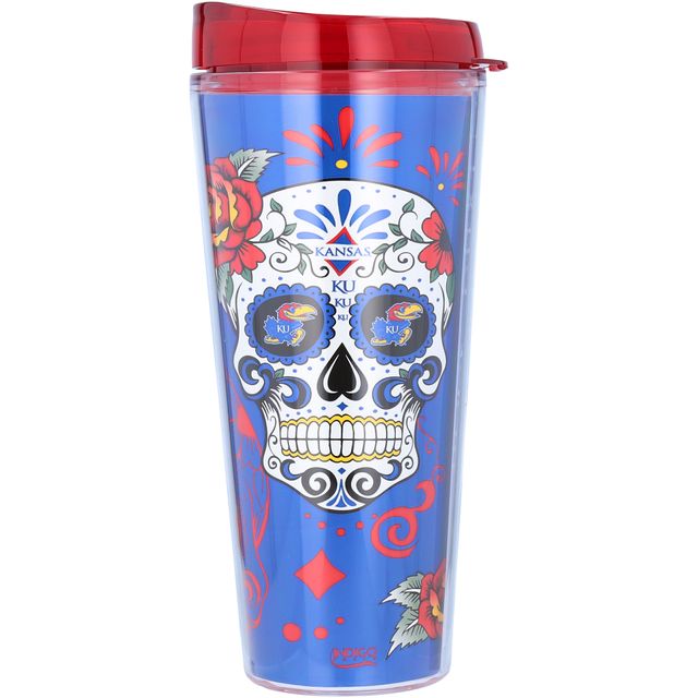 Jayhawks du Kansas 22 oz. Gobelet Día de los Muertos