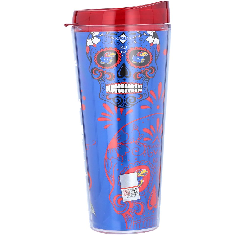 Kansas Jayhawks 22oz. Día de los Muertos Tumbler