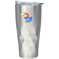 Kansas Jayhawks 22oz. Diamond Bottom Stainless Steel Tumbler