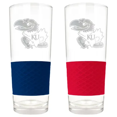 Kansas Jayhawks 22oz. Logo Score Pint Glass Two-Piece Set