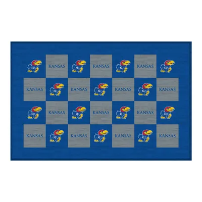 Kansas Jayhawks 30'' x 46'' Checkerboard Floor Mat