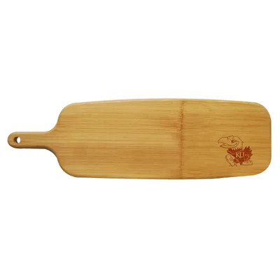 Kansas Jayhawks Bamboo Paddle Cutting and Serving Board