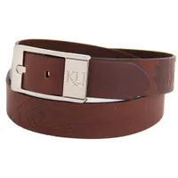 Ceinture en cuir Brandish des Jayhawks du Kansas - Marron