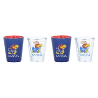 Ensemble de quatre verres à shot des Kansas Jayhawks