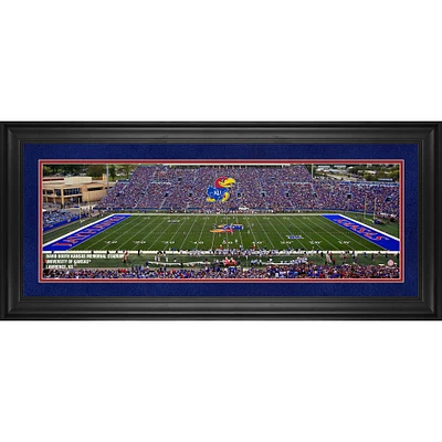 Kansas Jayhawks Framed 10" x 30" David Booth Kansas Memorial Stadium Panoramic Photograph