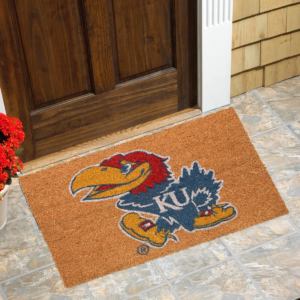 Kansas Jayhawks Logo 20'' x 30'' Coir Doormat