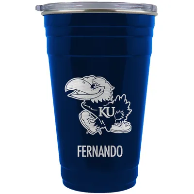 Kansas Jayhawks Team Logo 22oz. Personalized Tailgater Travel Tumbler