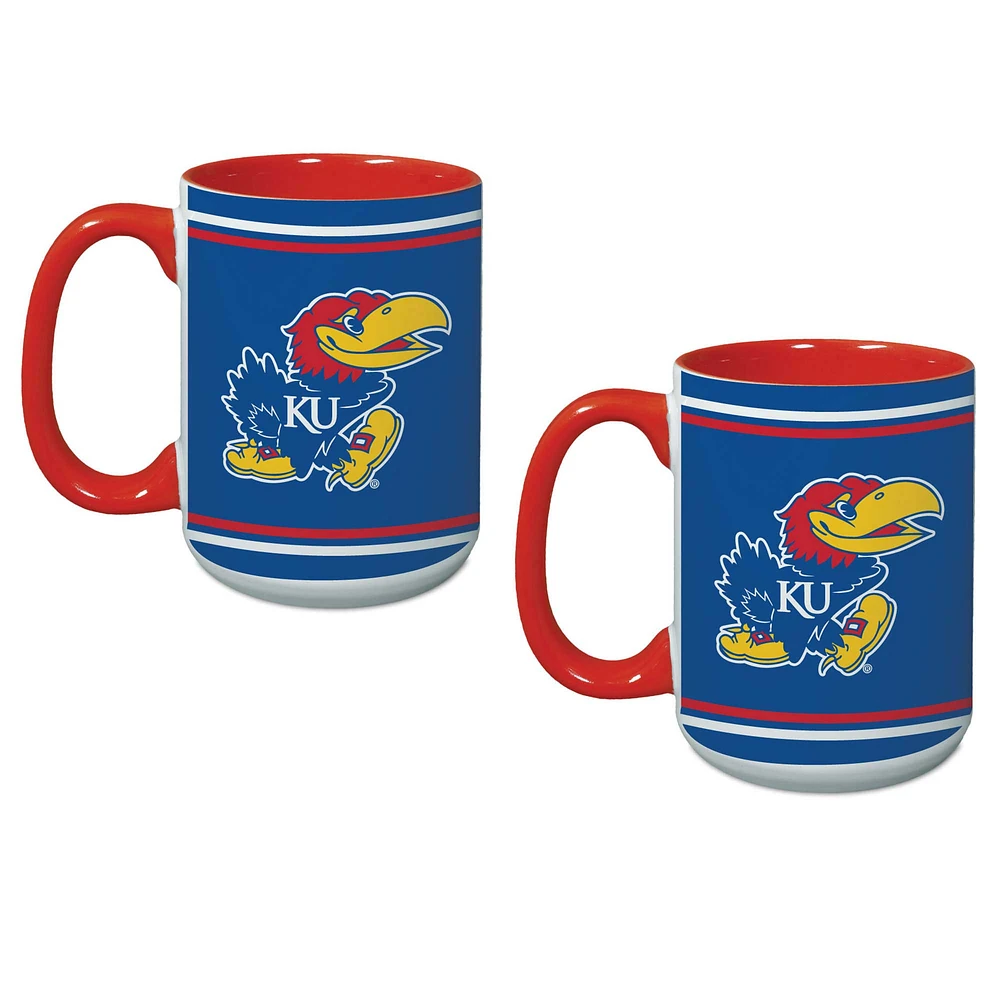 Kansas Jayhawks Two-Pack Alumni Mug Set