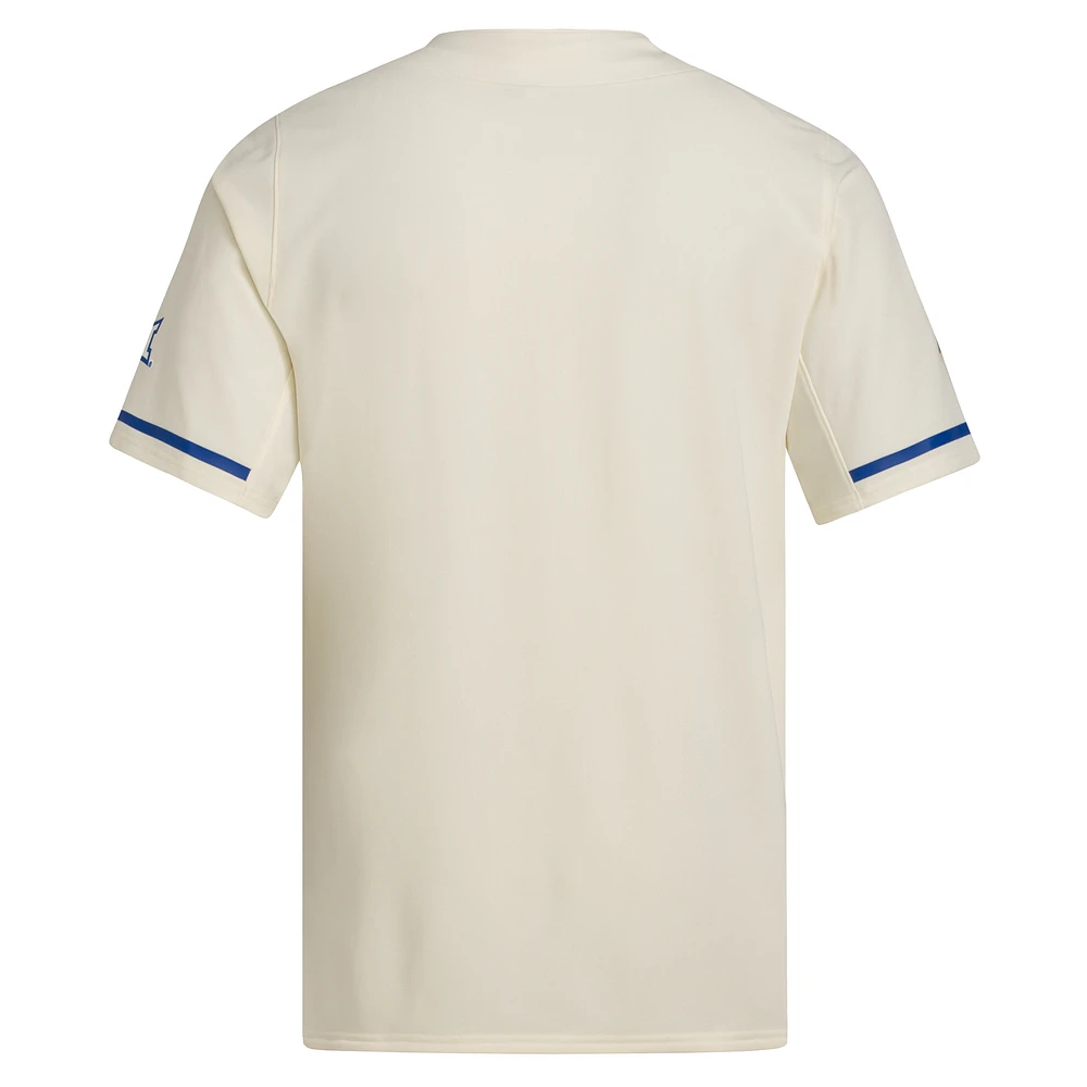 Maillot de baseball réplique des Kansas Jayhawks couleur crème adidas pour homme