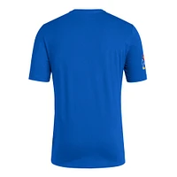 Men's adidas  Royal Kansas Jayhawks Fresh Wordmark T-Shirt