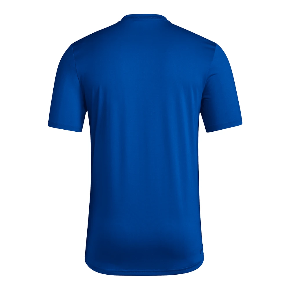 T-shirt adidas Royal Kansas Jayhawks Locker Local Impression AEROREADY pour homme