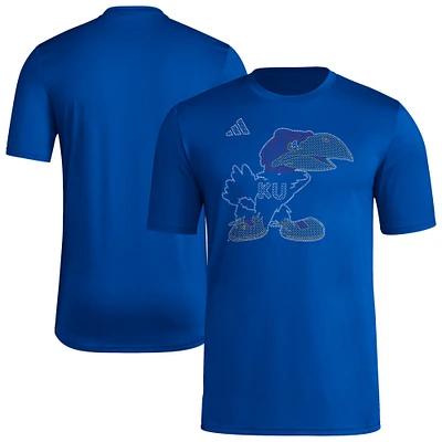 T-shirt adidas Royal Kansas Jayhawks Locker Local Impression AEROREADY pour homme