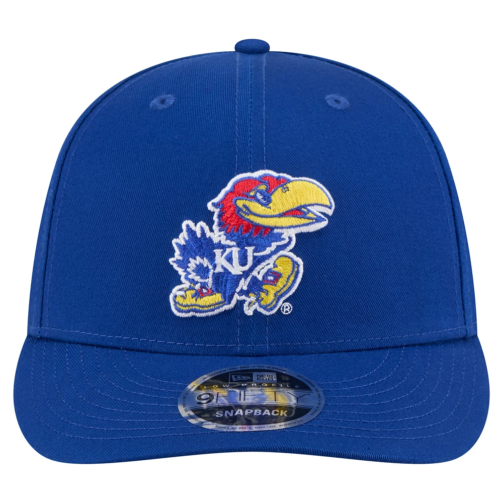 Casquette Snapback 9FIFTY Low Profile Royal Kansas Jayhawks de New Era pour homme