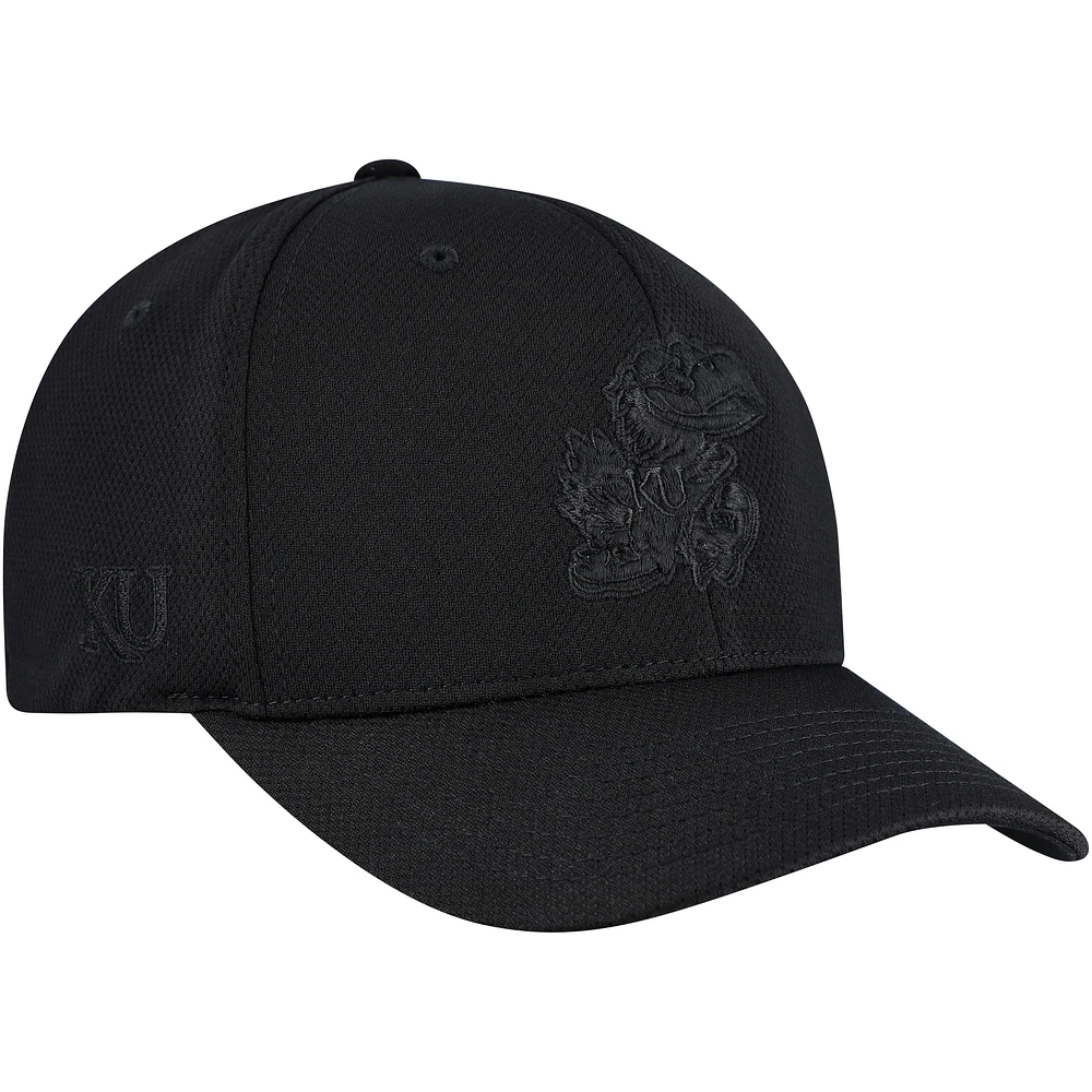 Men's Top of the World  Black Kansas Jayhawks Reflex Performance Flex Hat