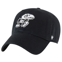 Men's '47 Black Kansas Jayhawks Clean Up Adjustable Hat