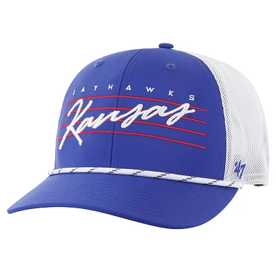 Men's '47 Royal Kansas Jayhawks Downburst Trucker Adjustable Hat