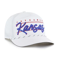Men's '47 White Kansas Jayhawks Condor Hitch brrr° Adjustable Hat