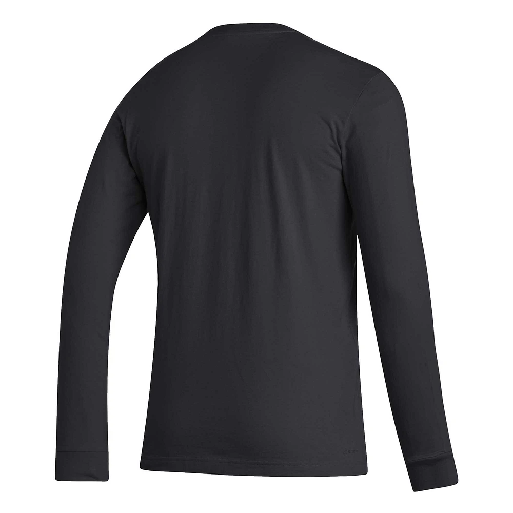 T-shirt à manches longues Adidas Kansas Jayhawks Honoring Black Excellence noir pour homme