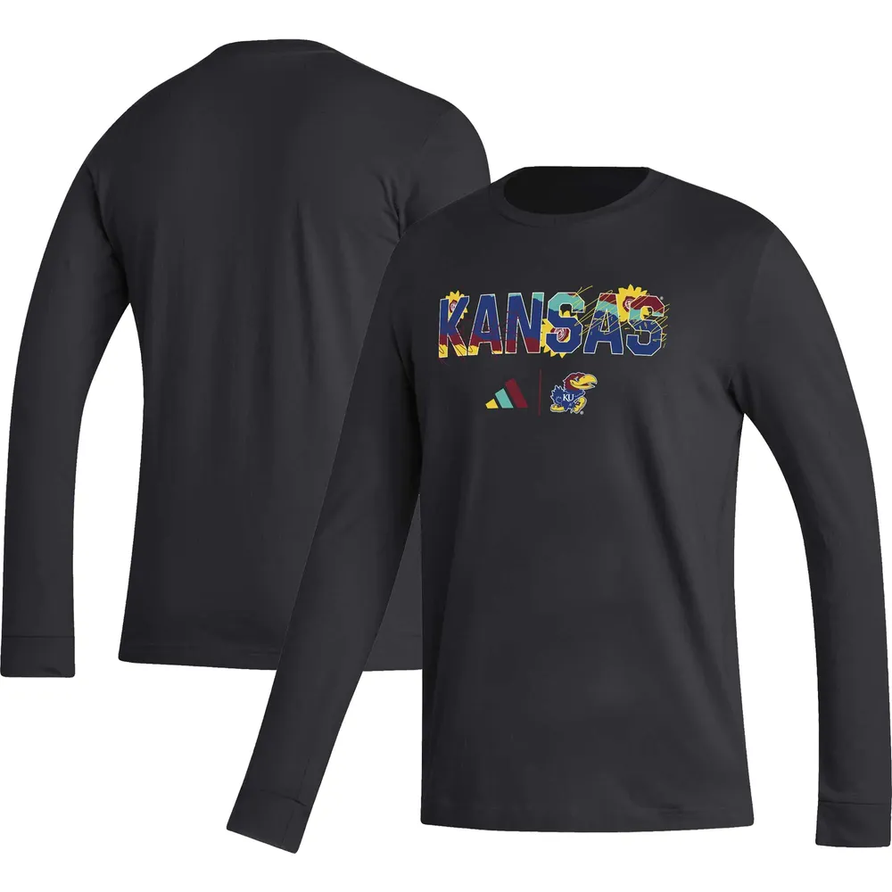 T-shirt à manches longues Adidas Kansas Jayhawks Honoring Black Excellence noir pour homme