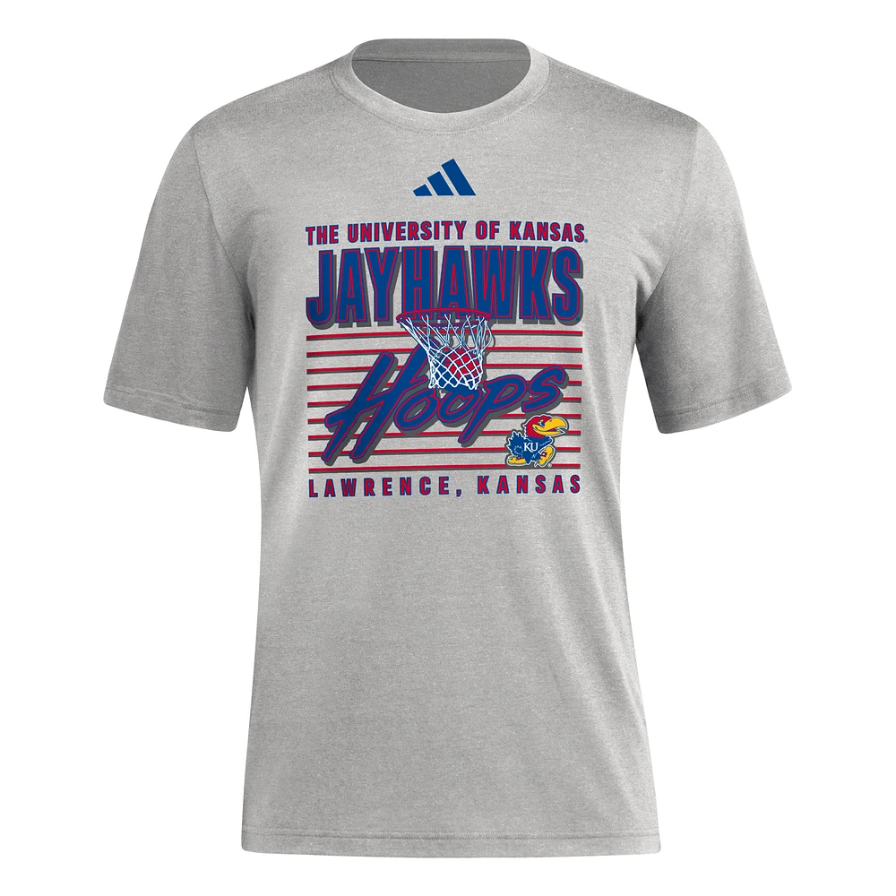 Men's adidas Kansas Jayhawks Locker Swish Tri-Blend T-Shirt