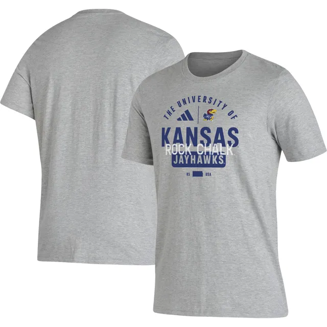 Men's adidas Royal Kansas Jayhawks Locker Logo Fresh Long Sleeve T-Shirt