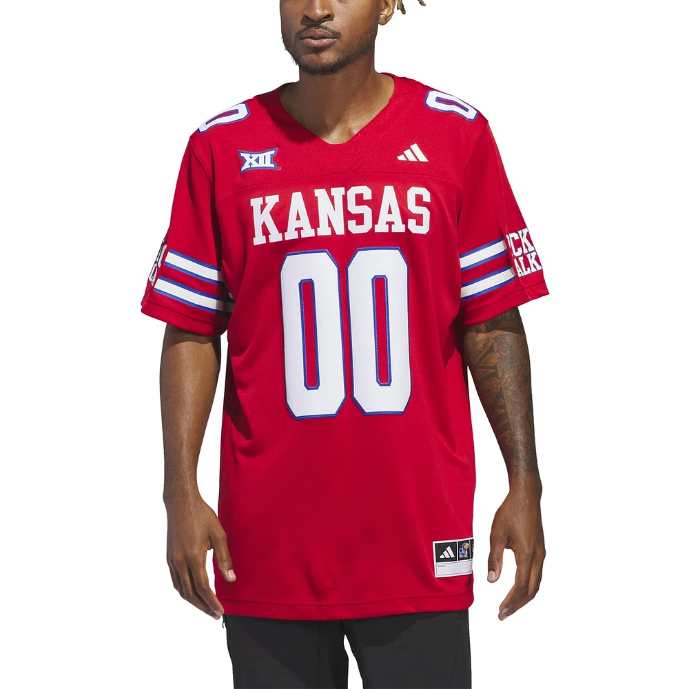 Men's adidas #00 Red Kansas Jayhawks  Alternate Premier Jersey