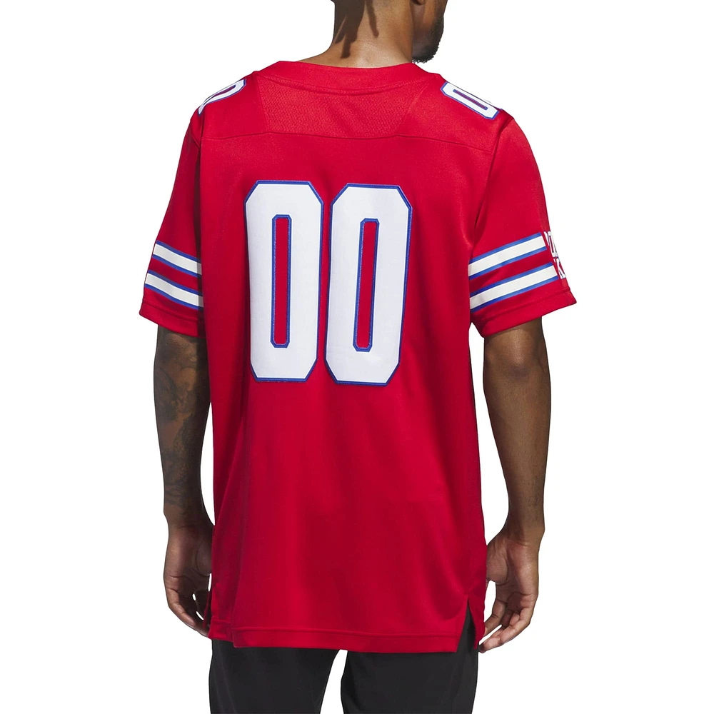 Men's adidas #00 Red Kansas Jayhawks  Alternate Premier Jersey