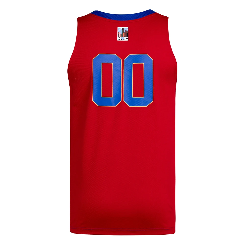 Men's adidas #00 Royal/Red Kansas Jayhawks Black History Month Basketball Jersey
