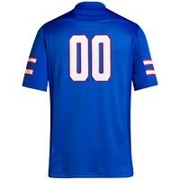 Men's adidas #00 Royal Kansas Jayhawks Premier Football Jersey