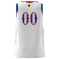 Men's adidas #00 White Kansas Jayhawks Swingman Jersey