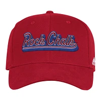 Casquette Adidas Kansas Jayhawks Chant Flex pour hommes, rouge