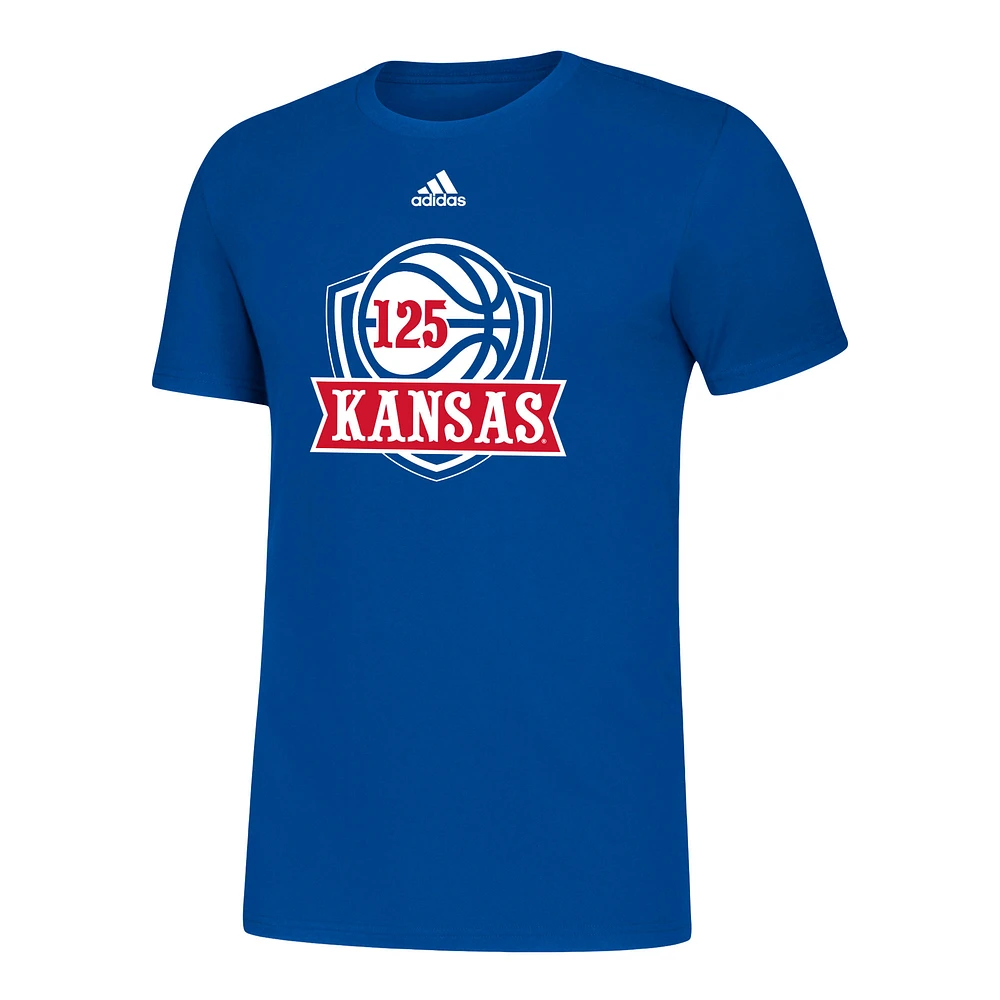 Men's adidas Royal Kansas Jayhawks 125th Season Basketball Amplifier T-Shirt