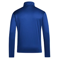 Men's adidas Royal Kansas Jayhawks 2024 Coaches Sideline Quarter-Zip Top