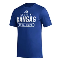 T-shirt d'avant-match adidas Royal Kansas Jayhawks AEROREADY pour homme