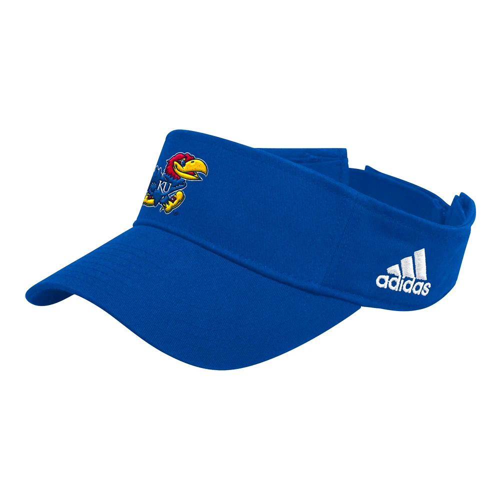 Visière réglable adidas Royal Kansas Jayhawks Locker Room Team pour hommes