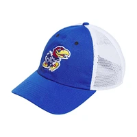 Casquette ajustable adidas Royal Kansas Jayhawks Mascot Slouch Trucker pour hommes