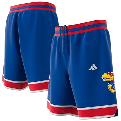 Short de basket-ball adidas Royal Kansas Jayhawks Swingman Replica pour homme